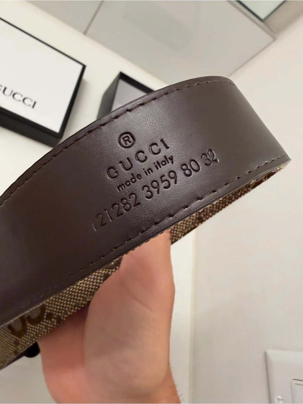 Gucci GG Canvas Double G Belt – Brown/Beige